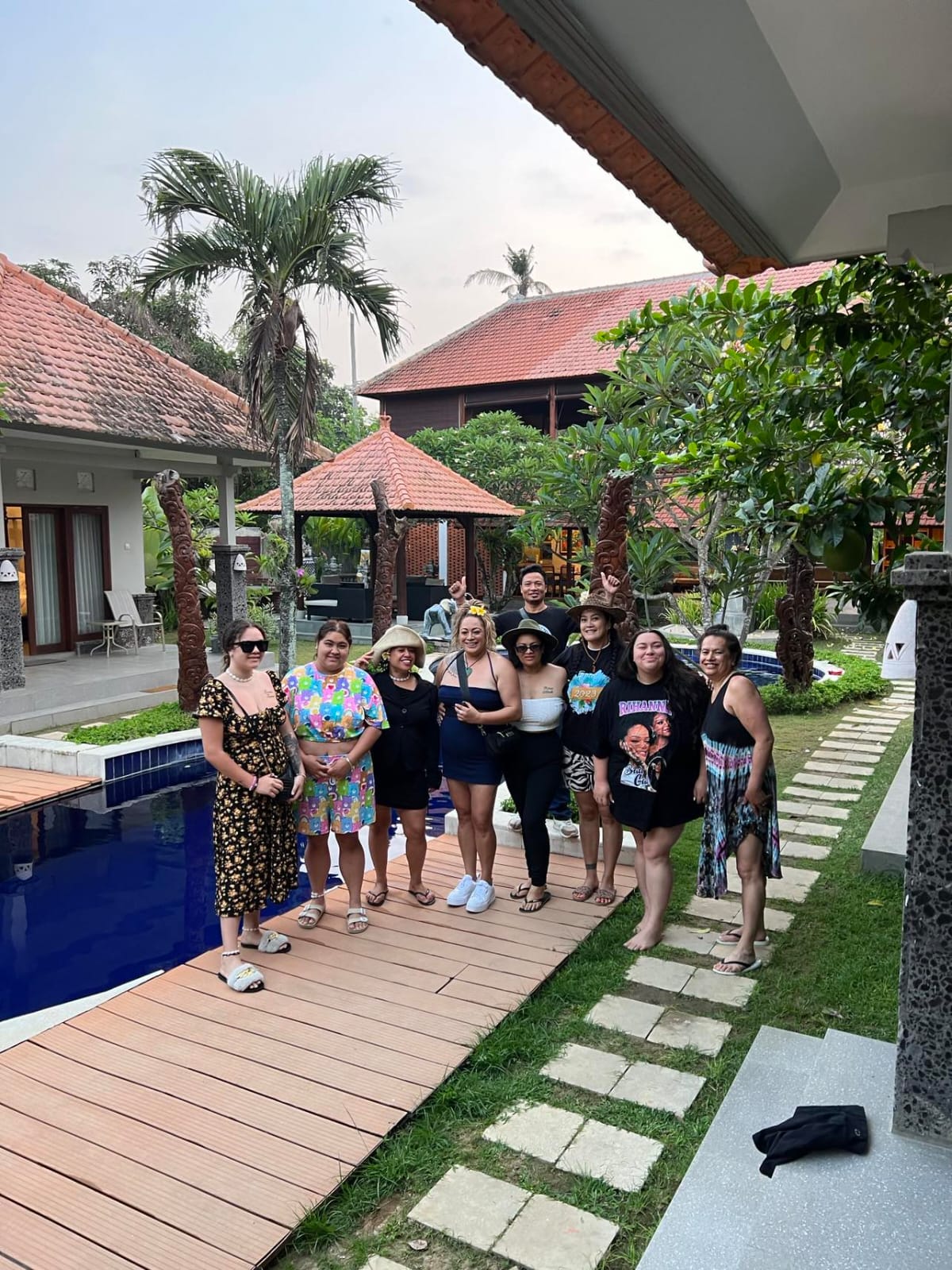 Summer Vibes Bali Trip - group at private villa with pool